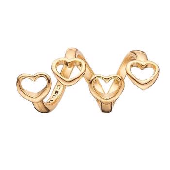 Christina Collect Gold Plated Silver Family Hearts 4 Hearts Family Symbol